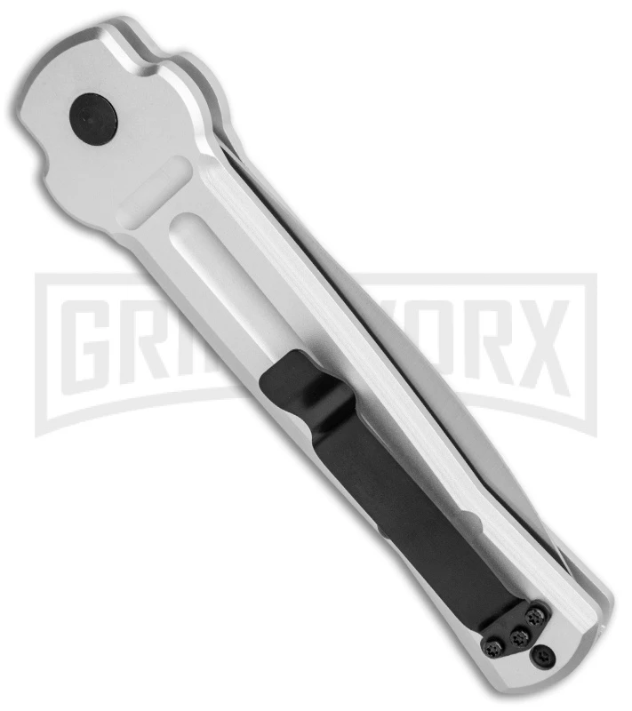 AKC X-treme Ace Silver Automatic Knife - Satin Plain 5 AKC X-treme Ace Silver Automatic Knife - Satin Plain - Image 3