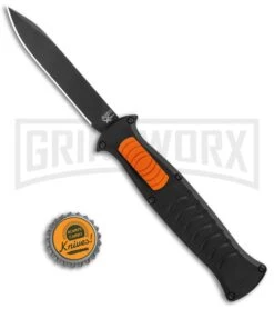 AKC X-treme EVO Black / Orange Slide OTF Automatic Knife - Black Plain -Best Knife Shop AKC X treme EVO OTF Auto Black Orange Slide Black BHQ 114335 jr bottlecap large
