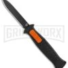 AKC X-treme EVO Black / Orange Slide OTF Automatic Knife - Black Plain -Best Knife Shop AKC X treme EVO OTF Auto Black Orange Slide Black BHQ 114335 jr large