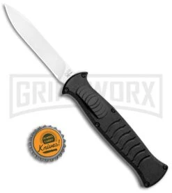 AKC X-treme EVO Black OTF Automatic Knife - Satin Plain -Best Knife Shop AKC X treme EVO OTF Auto Black Satin BHQ 105413 jr bottlecap large