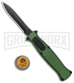AKC X-treme EVO Green OTF Automatic Knife - Dagger Black Plain 9 AKC X-treme EVO Green OTF Automatic Knife - Dagger Black Plain -Best Knife Shop AKC X treme EVO OTF Auto Dagger Green Black GX 37364 jr bottlecap large