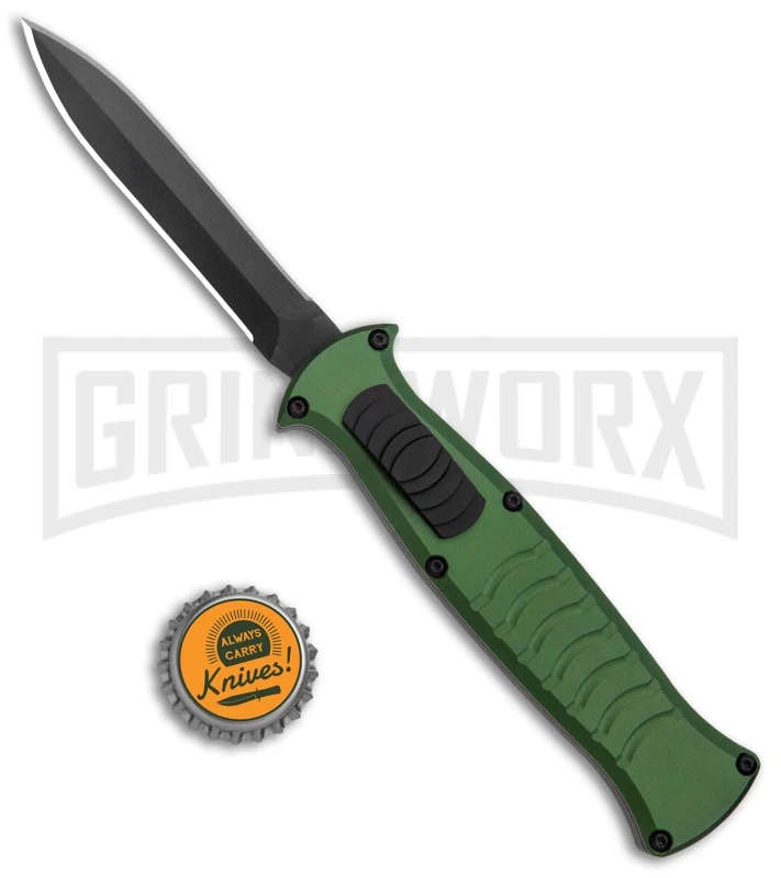 AKC X-treme EVO Green OTF Automatic Knife - Dagger Black Plain 6 AKC X-treme EVO Green OTF Automatic Knife - Dagger Black Plain - Image 4