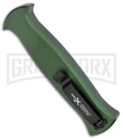 AKC X-treme EVO Green OTF Automatic Knife - Dagger Black Plain 8 AKC X-treme EVO Green OTF Automatic Knife - Dagger Black Plain -Best Knife Shop AKC X treme EVO OTF Auto Dagger Green Black GX 37364 jr side large