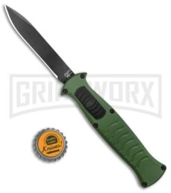 AKC X-treme EVO Green OTF Automatic Knife - Black Plain 9 AKC X-treme EVO Green OTF Automatic Knife - Black Plain -Best Knife Shop AKC X treme EVO OTF Auto Green Black BHQ 105414 jr bottlecap 2 large