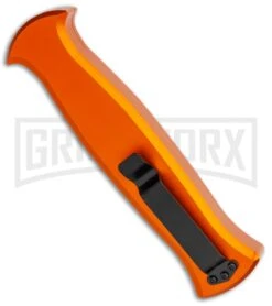 AKC X-treme EVO Orange OTF Automatic Knife - Satin Plain -Best Knife Shop AKC X treme EVO OTF Auto Orange Satin BHQ 114657 jr side large