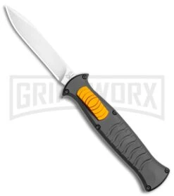 AKC X-treme EVO Black / Orange Slide OTF Automatic Knife - Satin Plain
