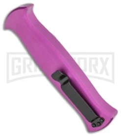 AKC X-treme EVO OTF Automatic Knife - Purple Black Plain -Best Knife Shop AKC X treme EVO OTF Automatic Knife Purple 3.5 Black BHQ 120293 LS Side large