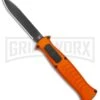 AKC X-treme EVO Orange OTF Automatic Knife - Black Plain -Best Knife Shop AKC X treme Evo Auto Orange Black BHQ 105416 jr large