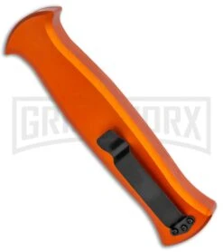 AKC X-treme EVO Orange OTF Automatic Knife - Black Plain -Best Knife Shop AKC X treme Evo Auto Orange Black BHQ 105416 jr side large