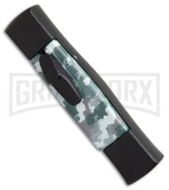 AKC Minion Concord Arctic Camo OTF Automatic Knife - Black Flat -Best Knife Shop AKC minion concord arctic camo black flat BHQ 19003 er side large