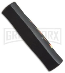 AKC Minion Concord Flames OTF Automatic Knife - Black Flat -Best Knife Shop AKC minion concord flames black flat BHQ 19002 er spine large