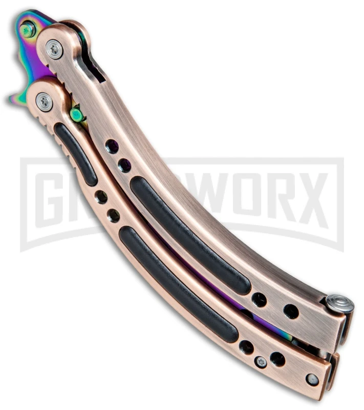 Andux CS Bronze/Black Balisong Butterfly Trainer - Spectrum Holes 4 Andux CS Bronze/Black Balisong Butterfly Trainer - Spectrum Holes - Image 2