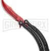 Andux CS Red/Black Balisong Butterfly Kinfe W/Black Handle/ Inlays -Red Plain -Best Knife Shop Andux CS Red Black Balisong Butterfly Black Inlay Bowie Red Plain GX 35607 jr large