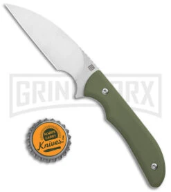 Artisan Cutlery Green G-10 Sea Snake Fixed Blade Knife - Satin Plain -Best Knife Shop Artisan Sea Snake OD Green G 10 SW 1842B GN BHQ 119565 jr bottlecap large