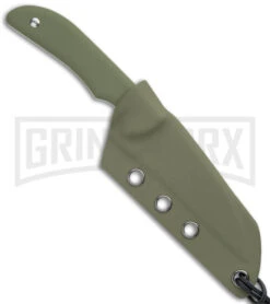 Artisan Cutlery Green G-10 Sea Snake Fixed Blade Knife - Satin Plain -Best Knife Shop Artisan Sea Snake OD Green G 10 SW 1842B GN BHQ 119565 jr sheath large