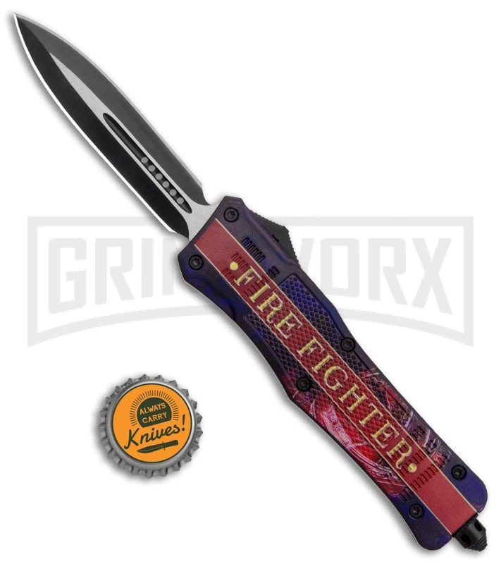 Atomic Defender Large OTF Automatic Knife Fire Fighter - Dagger Two-Tone 7 Atomic Defender Large OTF Automatic Knife Fire Fighter - Dagger Two-Tone - Image 5