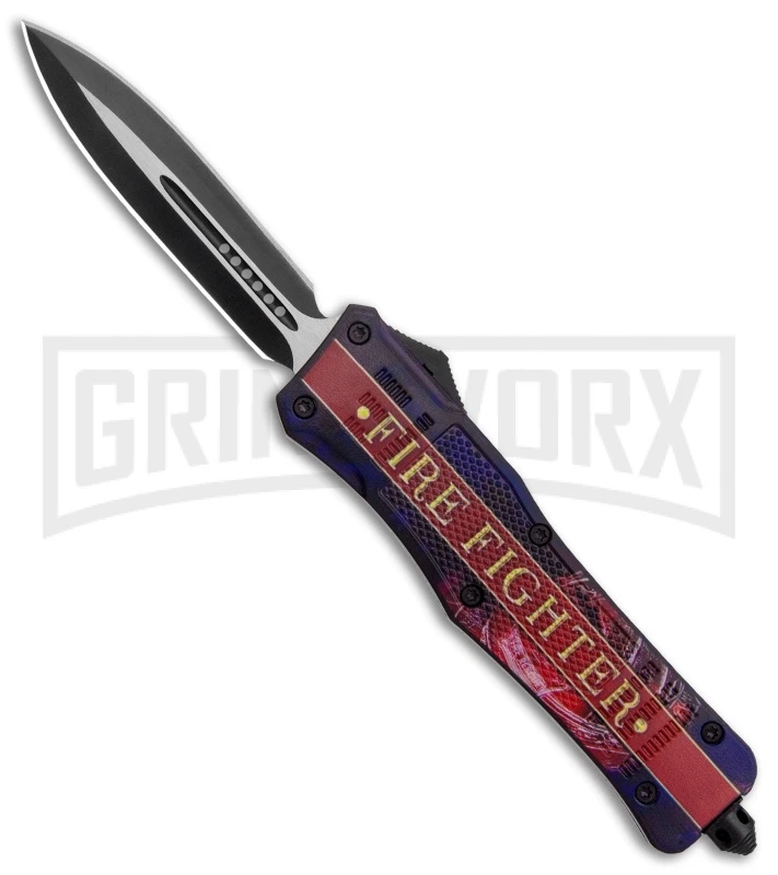 Atomic Defender Large OTF Automatic Knife Fire Fighter - Dagger Two-Tone 3 Atomic Defender Large OTF Automatic Knife Fire Fighter - Dagger Two-Tone