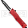 Atomic Defender Mini Red OTF Automatic Dagger Knife - Two Tone Plain -Best Knife Shop Atomic Defender Mini OTF Auto Red TT Dagger BHQ 141076 jr 2 large