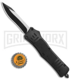 Atomic Defender Medium OTF Automatic Knife Black - Two Tone Recurve -Best Knife Shop Atomic Defender Recurve Tanto Black OTF Auto TT GX 35883 jr bottlecap large
