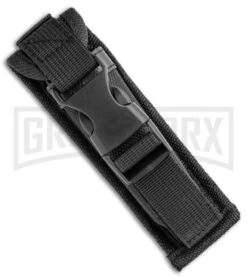 Atomic Defender Medium OTF Automatic Knife Black - Two Tone Recurve -Best Knife Shop Atomic Defender Recurve Tanto Black OTF Auto TT GX 35883 jr sheath large