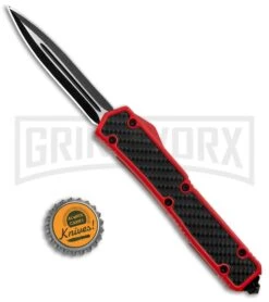 Atomic Slim Dagger Red D/A OTF Sim Carbon Fiber - Dagger Plain -Best Knife Shop Atomic Defender Red DA OTF Sim CF Dagger Plain GX 34179 jr bottlecap large