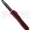 Atomic Slim Dagger Red D/A OTF Sim Carbon Fiber - Dagger Plain -Best Knife Shop Atomic Defender Red DA OTF Sim CF Dagger Plain GX 34179 jr large