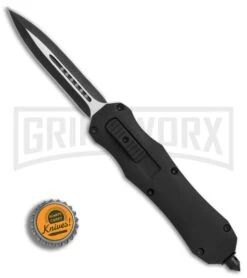 Atomic FL D/A OTF Automatic Knife - Dagger Black Plain -Best Knife Shop Atomic FL DA dagger black plain BP 18785 er bottlecap large