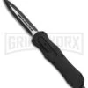 Atomic FL D/A OTF Automatic Knife - Dagger Black Plain -Best Knife Shop Atomic FL DA dagger black plain BP 18785 er large