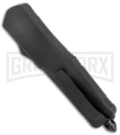 Atomic Lance Tanto Black OTF Automatic Knife - Two Tone Serr -Best Knife Shop Atomic Lance Tanto Black OTF Auto TT Serr GX 19199 jr side large