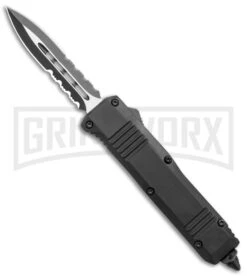 Atomic Mini Shield Dagger Black OTF Automatic Knife - Serr