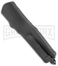 Atomic Lance Tanto Black OTF Auto Knife - Two Tone Plain -Best Knife Shop Atomic Shield Large Tanto Black OTF Auto TT GX 38228 jr side large