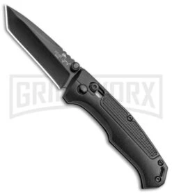 Bear OPS Mini Rancor IV Tanto Black Slide Lock Knife - Black Plain