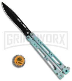 Bear Ops Bear Song IV Cyan Speckle Blue Butterfly Knife - Black -Best Knife Shop Bear Ops Bear Song IV Butterfly Cyan Speckle Blue Black B 400 AICY B BHQ 83465 jr bottlecap large