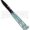 Bear Ops Bear Song IV Cyan Speckle Blue Butterfly Knife - Black -Best Knife Shop Bear Ops Bear Song IV Butterfly Cyan Speckle Blue Black B 400 AICY B BHQ 83465 jr large