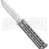 Bear Ops Bear Song VIII Gray Butterfly Knife - Bayonet Satin Plain 1 Bear Ops Bear Song VIII Gray Butterfly Knife - Bayonet Satin Plain -Best Knife Shop Bear Ops Bear Song VIII Butterfly Bayo Satin B 820 SS S BHQ 102071 jr large