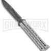 Bear Ops Bear Song VIII Gray Butterfly Knife - Bayonet Damascus Plain -Best Knife Shop Bear Ops Bear Song VIII Butterfly Black Damascus BHQ 114827 jr large