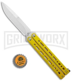 Bear Ops Bear Song VIII Yellow Butterfly Knife - Bayonet Satin Plain 9 Bear Ops Bear Song VIII Yellow Butterfly Knife - Bayonet Satin Plain -Best Knife Shop Bear Ops Bear Song VIII Butterfly Yellow CP Satin B 820 SSYW S BHQ 124145 jr bottlecap large