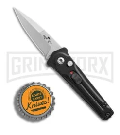 Bear Ops Black Bold Action III Mini Automatic Knife - Gray Plain -Best Knife Shop Bear Ops Bold Action III mini black gray BHQ 68883 er bottlecap large