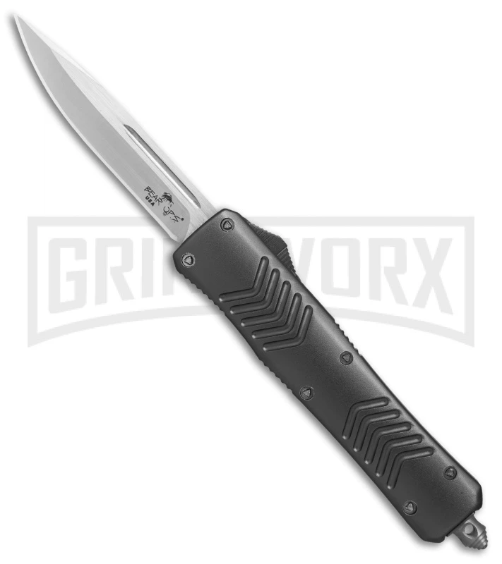Bear Ops Drop Point D/A OTF Automatic Knife Gray - Satin Plain 3 Bear Ops Drop Point D/A OTF Automatic Knife Gray - Satin Plain