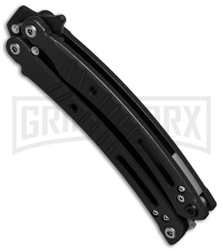 Bear OPS Bear-Song VI Black Butterfly Knife - Black Plain 4 Bear OPS Bear-Song VI Black Butterfly Knife - Black Plain - Image 2