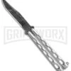 Bear & Son Knives SS14D Stainless Steel Butterfly Knife - Clip Point Damascus