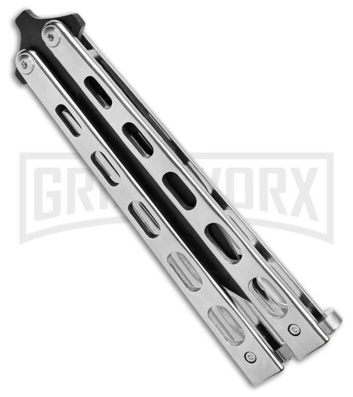 Bear & Son Knives 15 Stainless Steel Butterfly Knife - Spear Point Black Plain 4 Bear & Son Knives 15 Stainless Steel Butterfly Knife - Spear Point Black Plain - Image 2