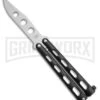 Bear And Son Knives 113BTR Small Black Trainer Butterfly Knife - Satin Plain -Best Knife Shop Bear and Son 113BTR Small Butterfly Trainer Black Satin BHQ 11912 jr large