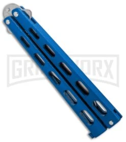 Bear & Son 114BL & 114BLTR Blue Butterfly Knife 2-Pack -Best Knife Shop Bear and Son 2 Pack Butterfly Special Blue BHQ 88811 er sharp spine large