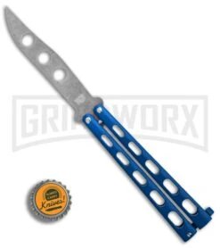 Bear & Son 114BL & 114BLTR Blue Butterfly Knife 2-Pack -Best Knife Shop Bear and Son 2 Pack Butterfly Special Blue BHQ 88811 er trainer bottlecap large
