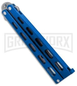 Bear & Son 114BL & 114BLTR Blue Butterfly Knife 2-Pack -Best Knife Shop Bear and Son 2 Pack Butterfly Special Blue BHQ 88811 er trainer side large