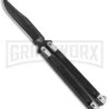 Bear & Son Black G-10 Balisong Butterfly Knife - Black Plain -Best Knife Shop Bear and Son Butterfly Knife Black G 10 Black G17B BHQ 92673 jr large