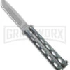 Bear & Son 114 Galaxy Butterfly Knife - Stonewash Tanto Plain