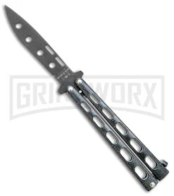 Bear & Son 115 Galaxy Butterfly Knife - Black Dull