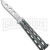 Bear & Son 114 Galaxy Butterfly Trainer Knife - Stonewash Dull -Best Knife Shop Bear and Son Butterfly Trainer Black Sparkle SW BHQ 141044 jr large